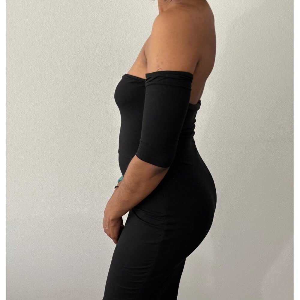 Blanc Dress Large Midi Off The Shoulder BodyCon Quiet Luxury Romantic Old Money